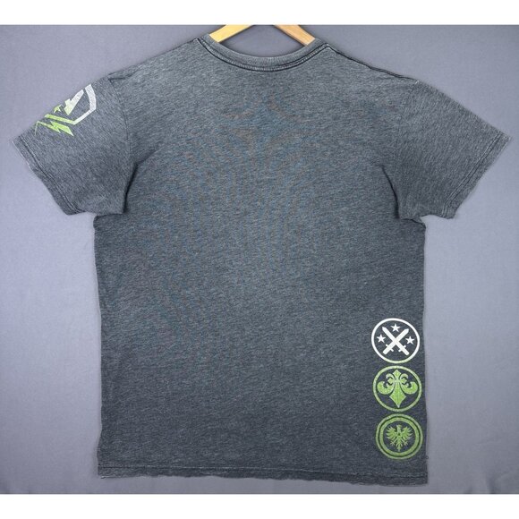 Affliction Y2K Live Fast MMA UFC Sport Grey Fade Shirt Wrestling Hype Streetwear - Picture 2 of 16